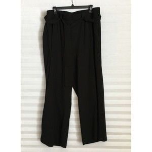 Torrid Pants Size 2 Pleated Elastic Comfort Waist Belt Pockets Wide Leg Pull On